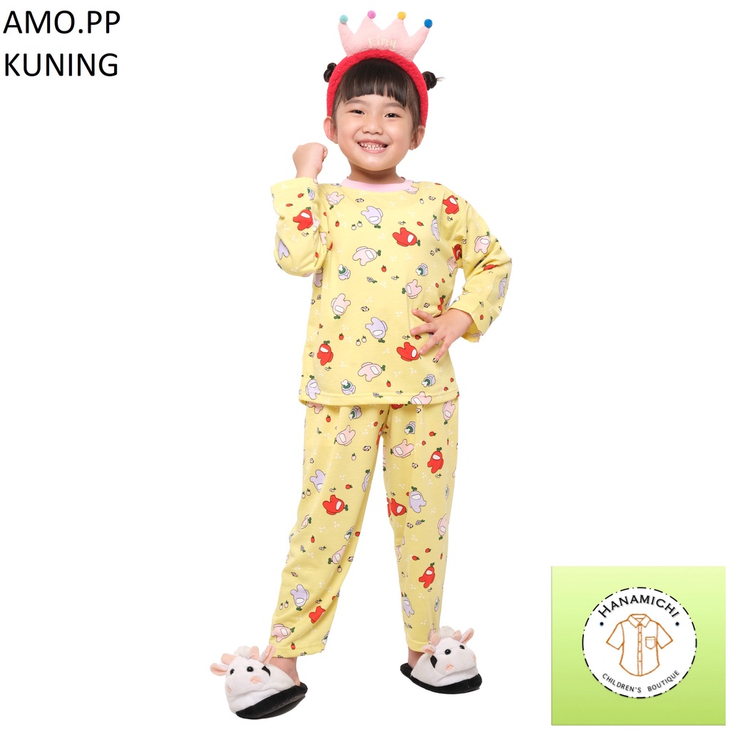 Hanamichi AMO.PP Setelan Piyama Anak Lengan Panjang Full Print