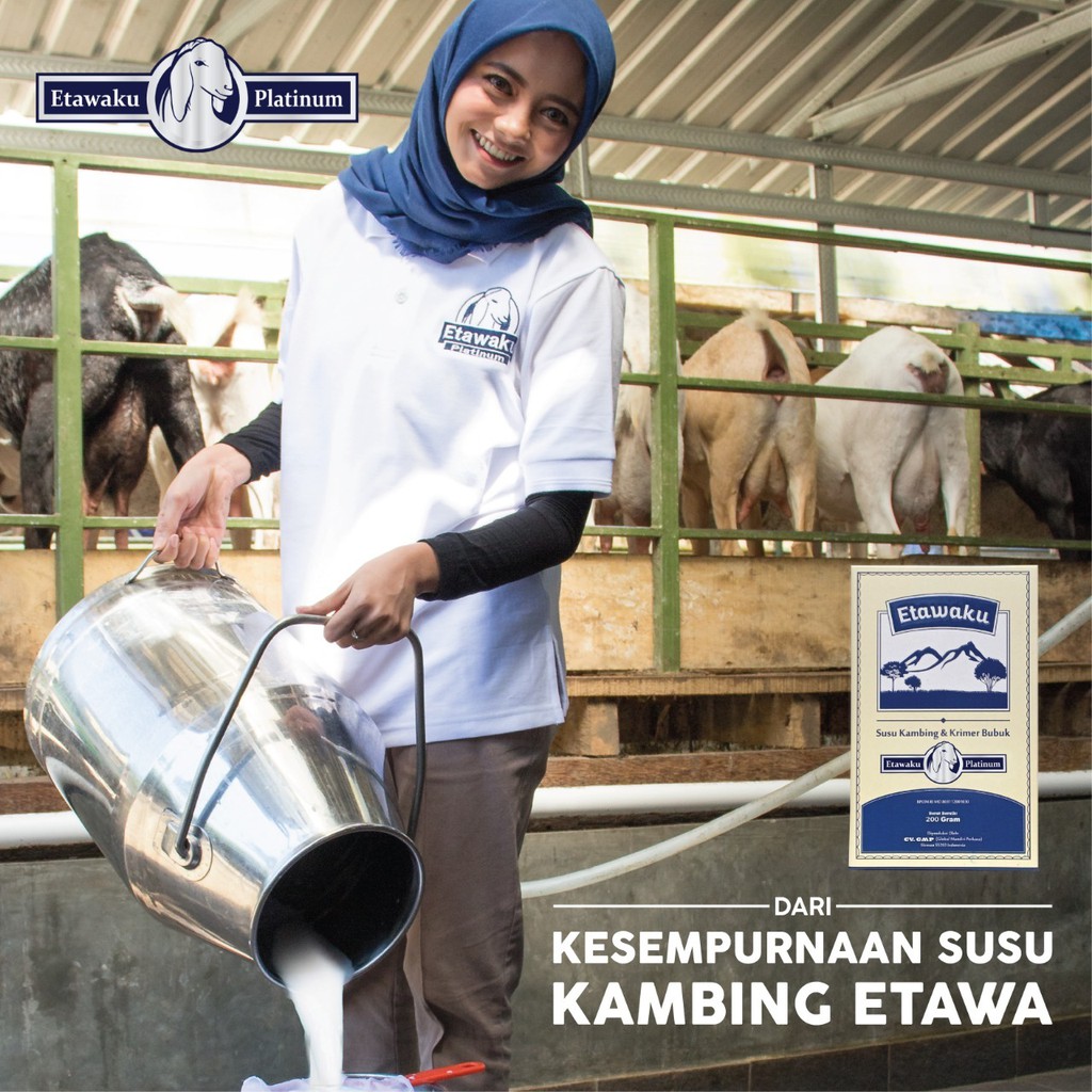 ETAWAKU PLATINUM -SUSU KAMBING ETAWA &amp; KRIMER NABATI BUBUK 200 GR SUSU KUALITAS PREMIUM SEHATKAN TULANG DAN SENDI