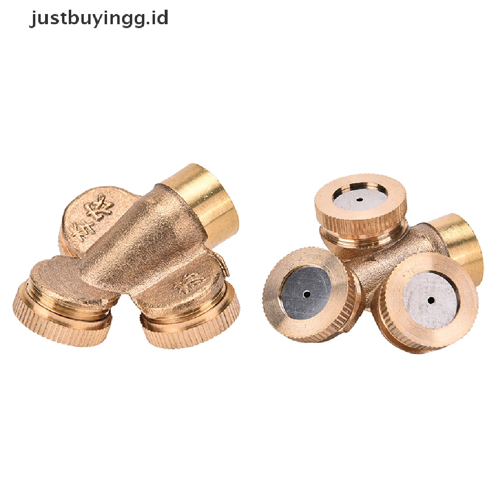(Justbuyingg.Id) Nozzle Spray Misting Adjustable Bahan Kuningan Untuk Irigasi Taman