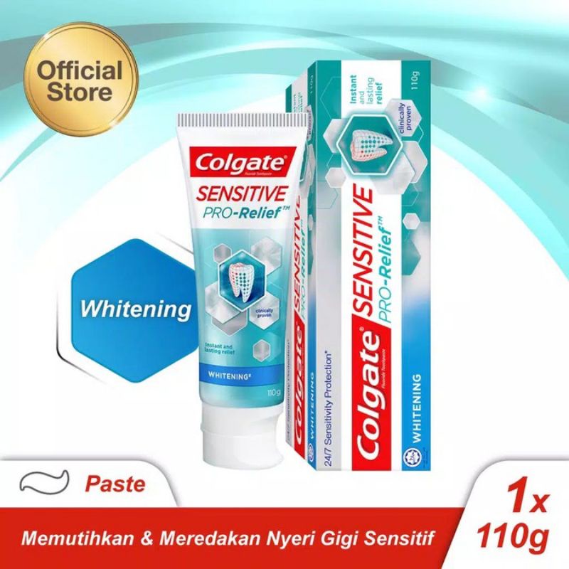 COLGATE OPTIC WHITE 100GR | COLGATE SENSITIVE PRO-RELIEF WHITENING 110GR