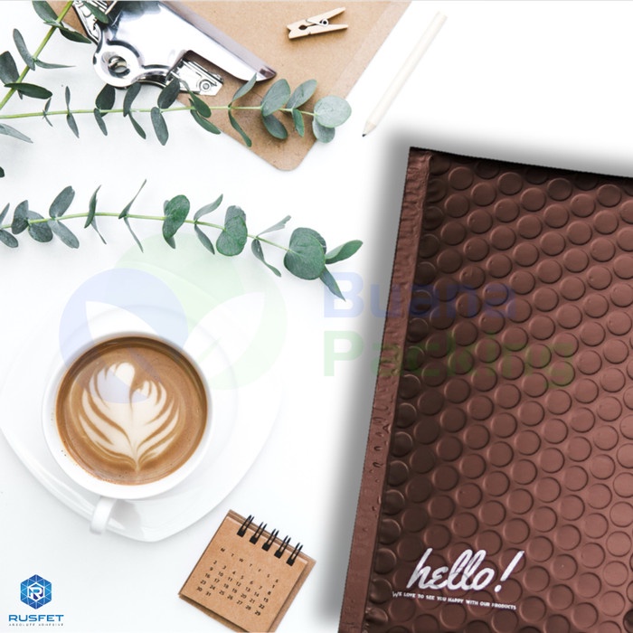 

MENYURAT-SURAT- AMPLOP BUBBLE MAILER | BUBBLE POLYMAILER | BUBBLE BAG | RUSFET - MERAH MUDA, 12CM X