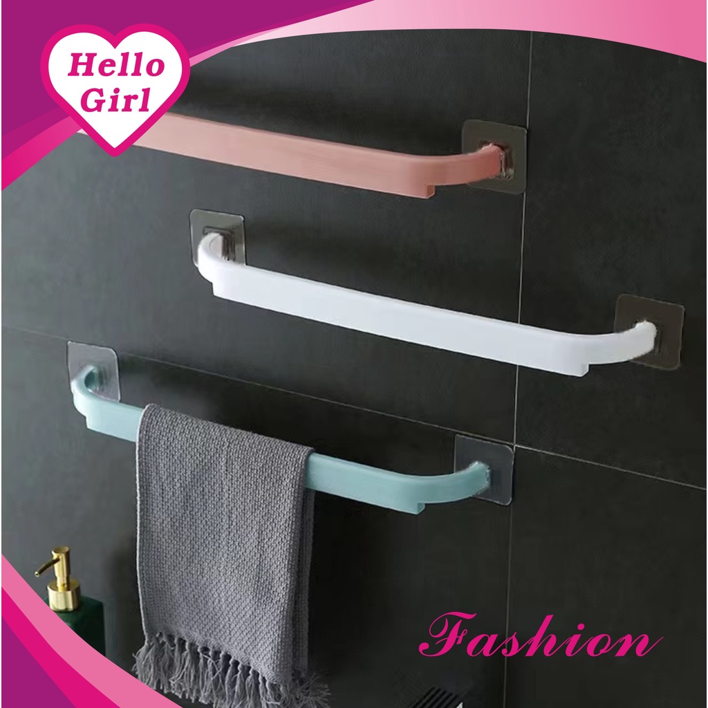 (Hello Girl)D21 Gantungan Handuk Kamar Mandi Tempel Gantungan Plastik Import