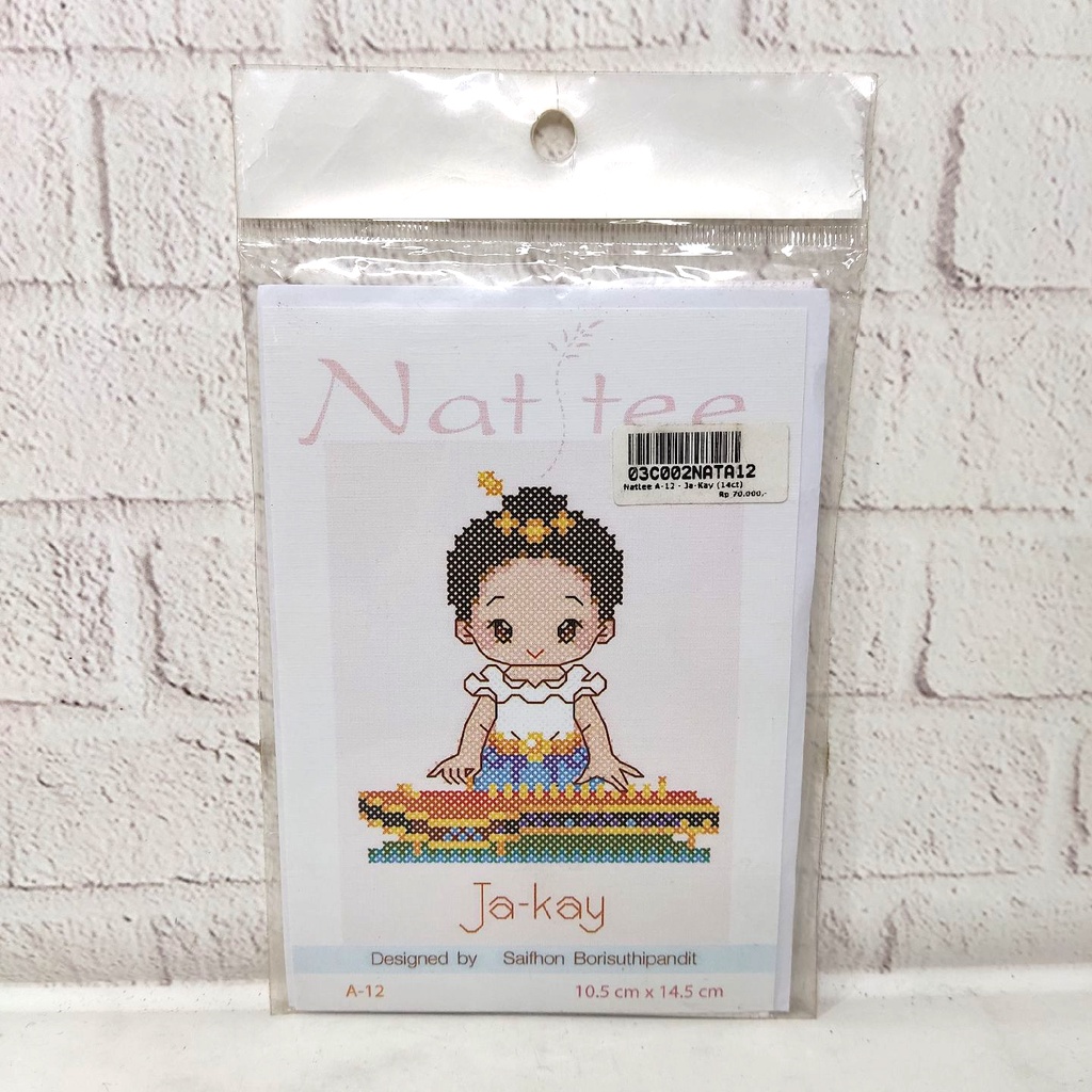 Paket DIY Craft Sulam Kristik Strimin Nattee A-12 Ja-Kay Thailand Culture