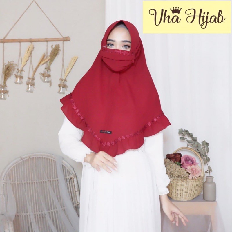 VHA | Khimar AUDY MELATI set masker