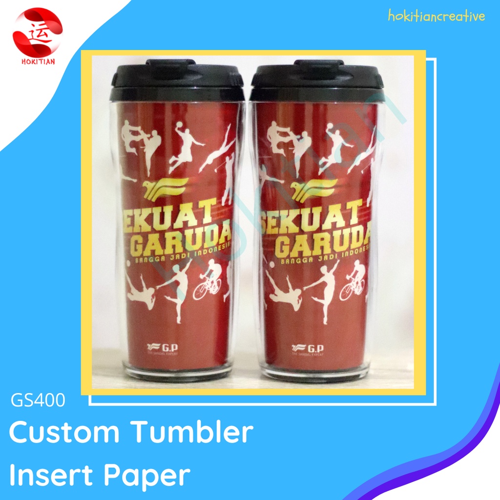 Technoplast GS400 Tumbler Plastik Insert Paper Polos Harga Grosir
