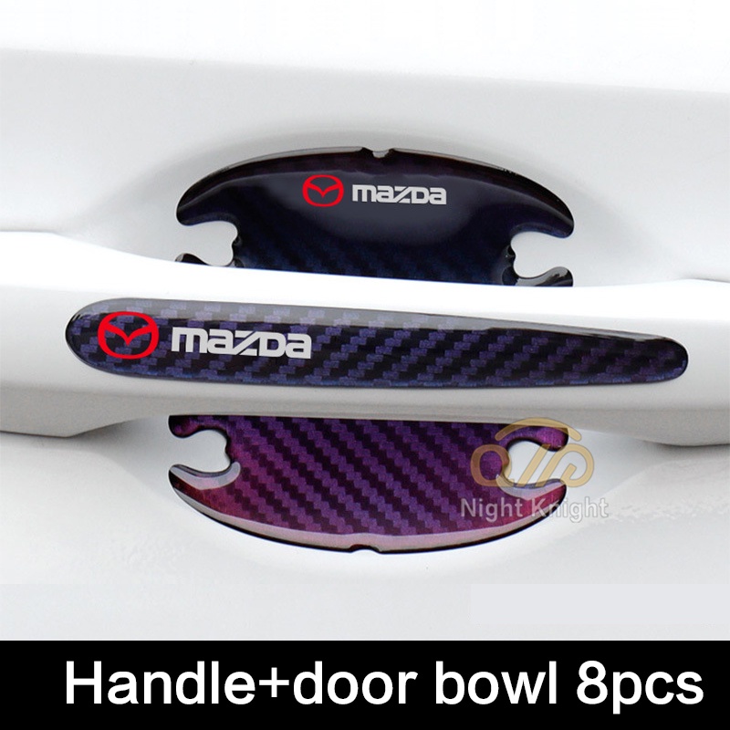 For Mazda CX-30 CX-8 Mazda3 CX-3 CX-9 Mazda6 CX-5 Mazda2 Car Carbon Fiber Pattern Door Bowl Handle Sticker