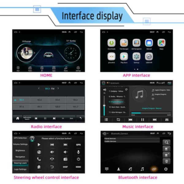 Double Din Tape ANENG Android Audio Mobil LCD 7 Inch Radio Bluetooth