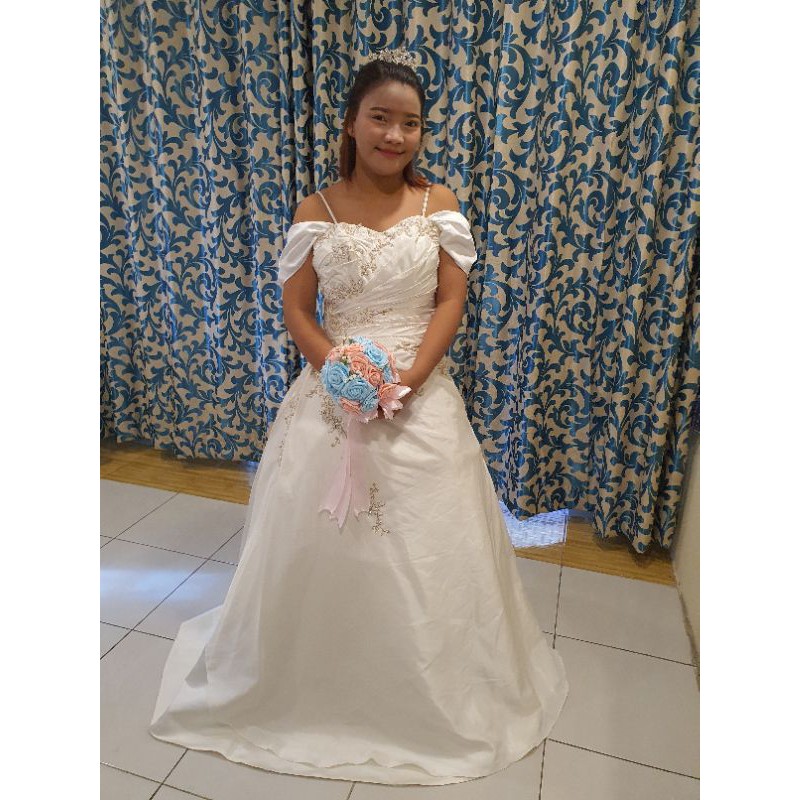 Jual gaun baju pengantin wedding dress bekas preloved second murah KL20