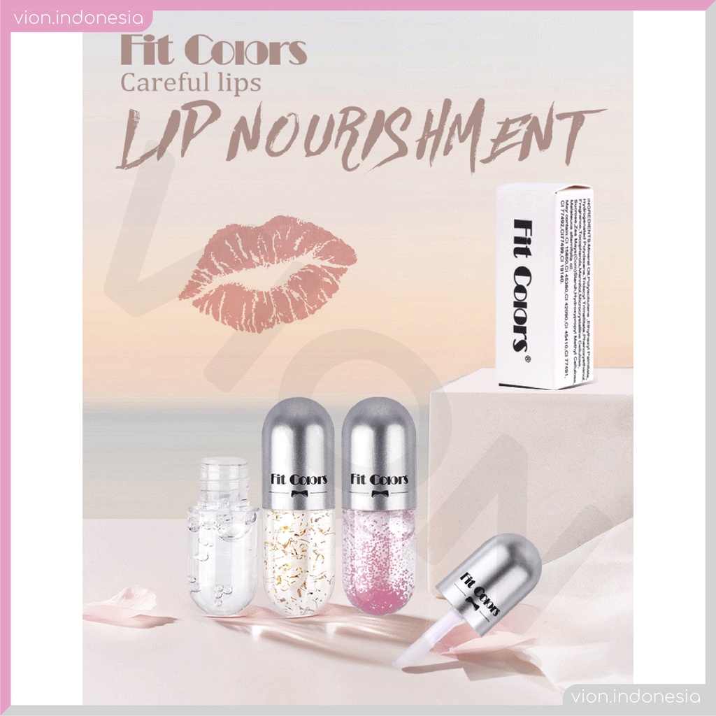 FIT COLORS Glitter Capsule Lip Care Moisturising Pelembab Bibir Cantik Original FC003