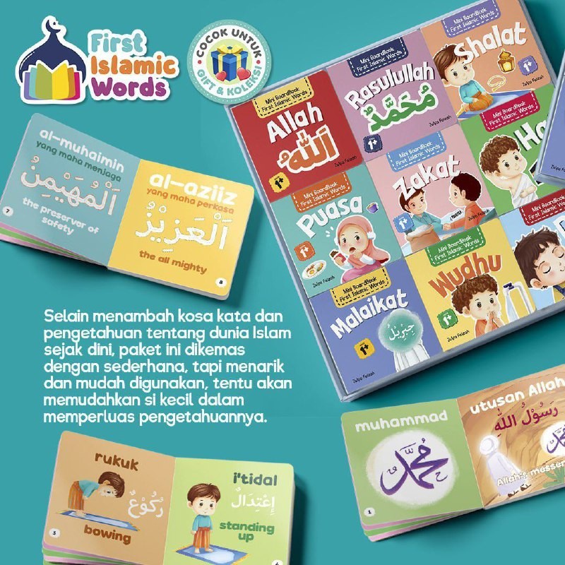 Paket Boardbook Mini First Islamic Word untuk Anak