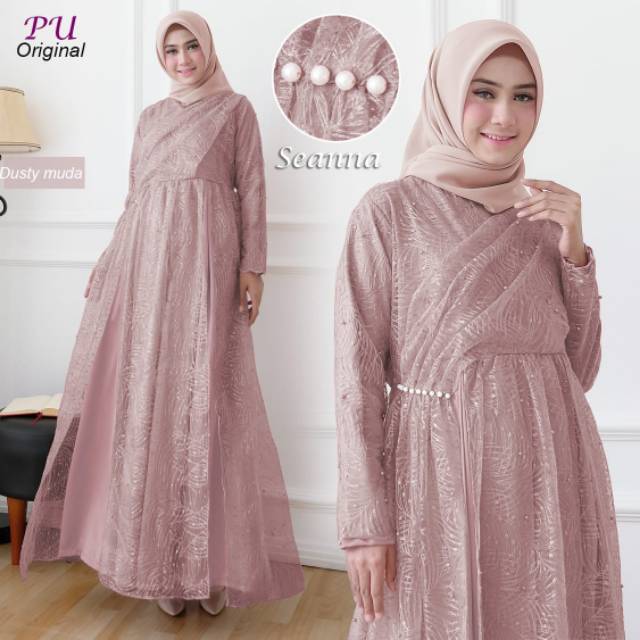 Gamis Pesta Mewah Seanna Dress Pesta Muslimah