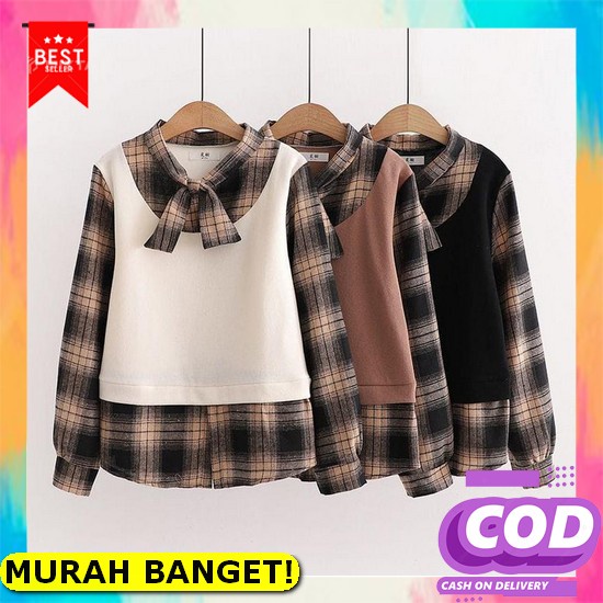 Atasan Wanita Ala Shellasaukia** Long Tunik Terbaru Artis Selebgram Model Hits Fashion Midi Dress Ma