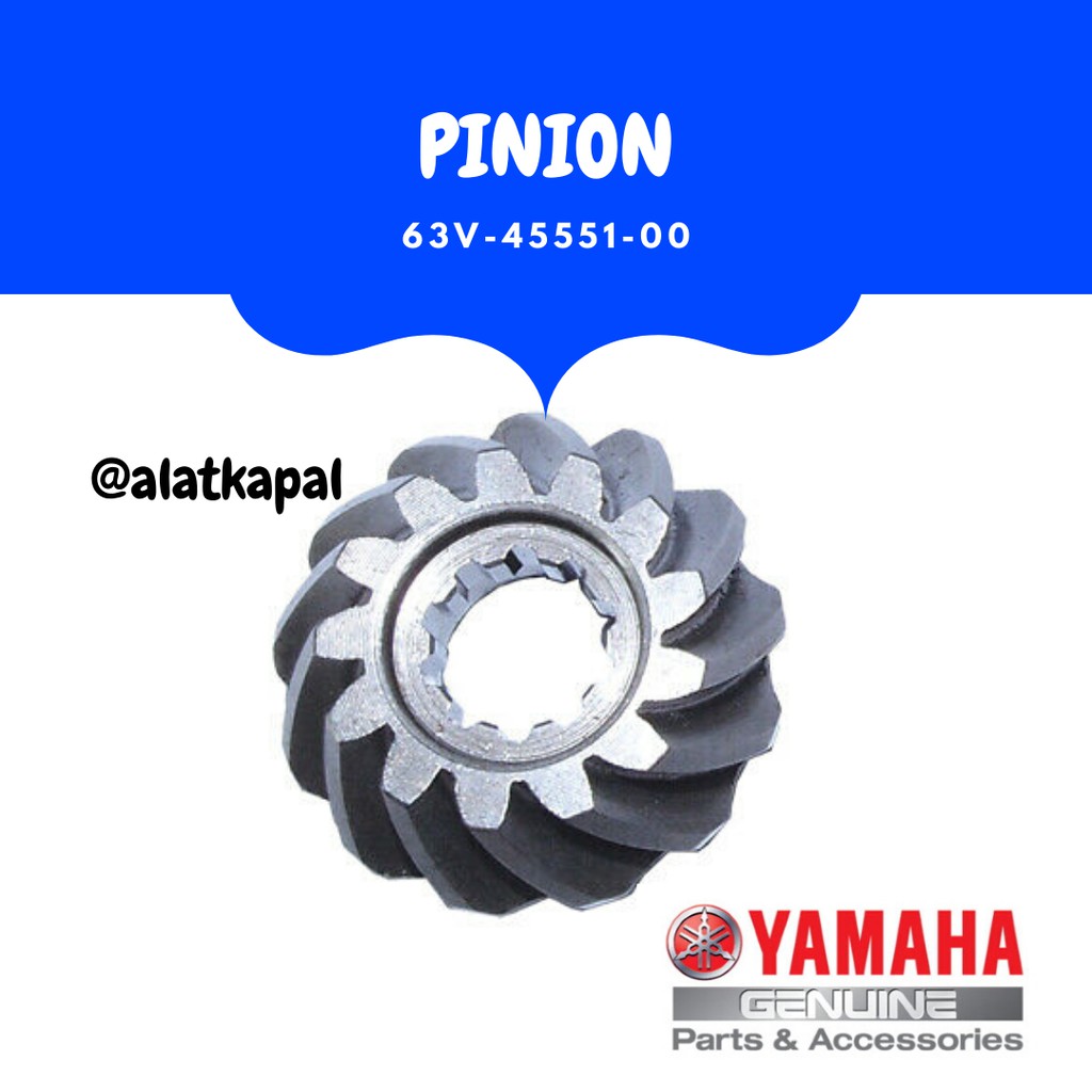 PINION 63V-45551-00 Suku Cadang Mesin Tempel Yamaha Asli 15 pk