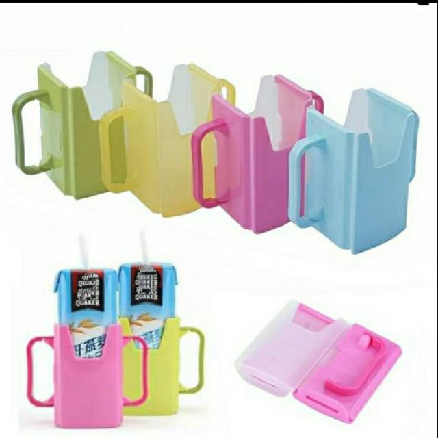 Milk juice box holder / juice drink box wadah minuman kemasan bisa dilipat