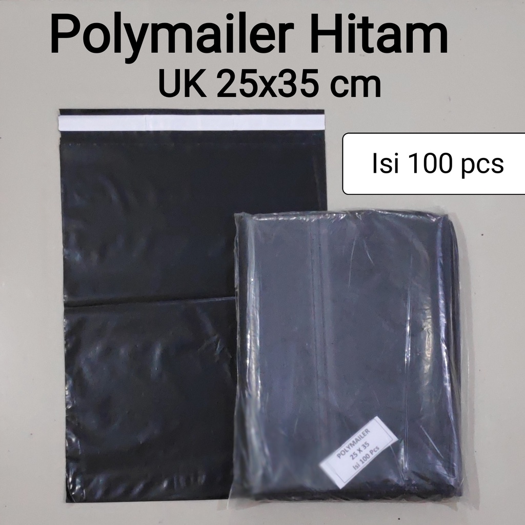 Polymailer uk 25x35 (100pcs) Plastik Packing Lem Silver, Plastik Lem