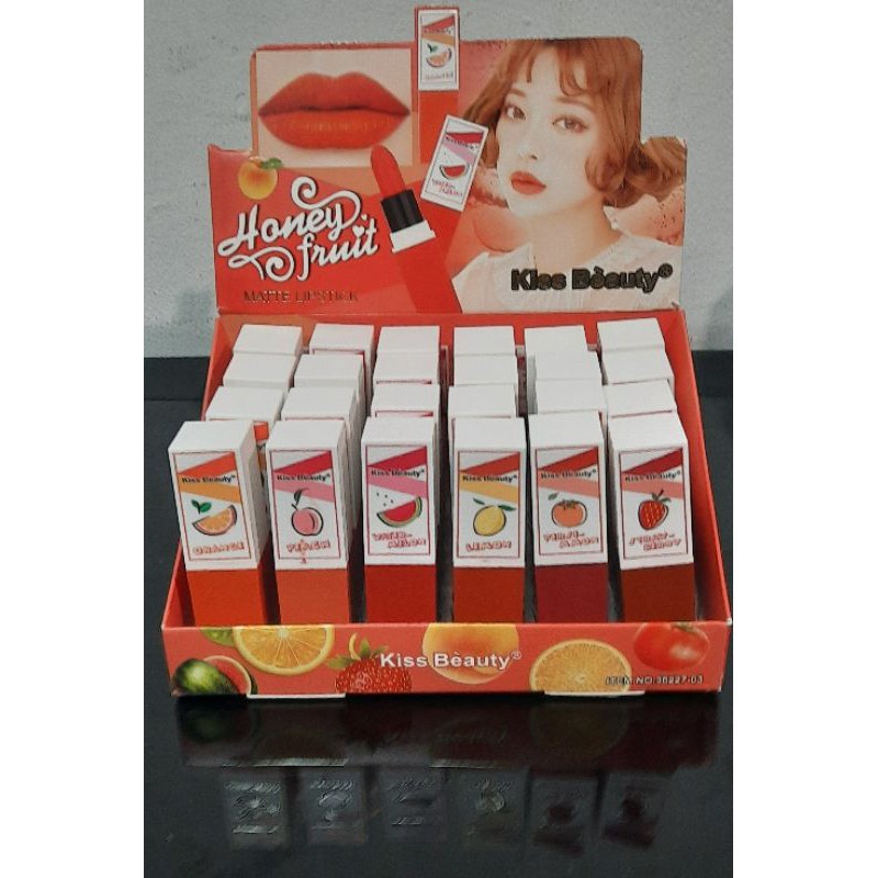 [PER 6 PCS] LIPSTICK KISS BEAUTY HONEY FRUIT NO.30227-03