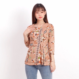 Batik wanita - Atasan blouse batik wanita fashion 184 SG-BROWN