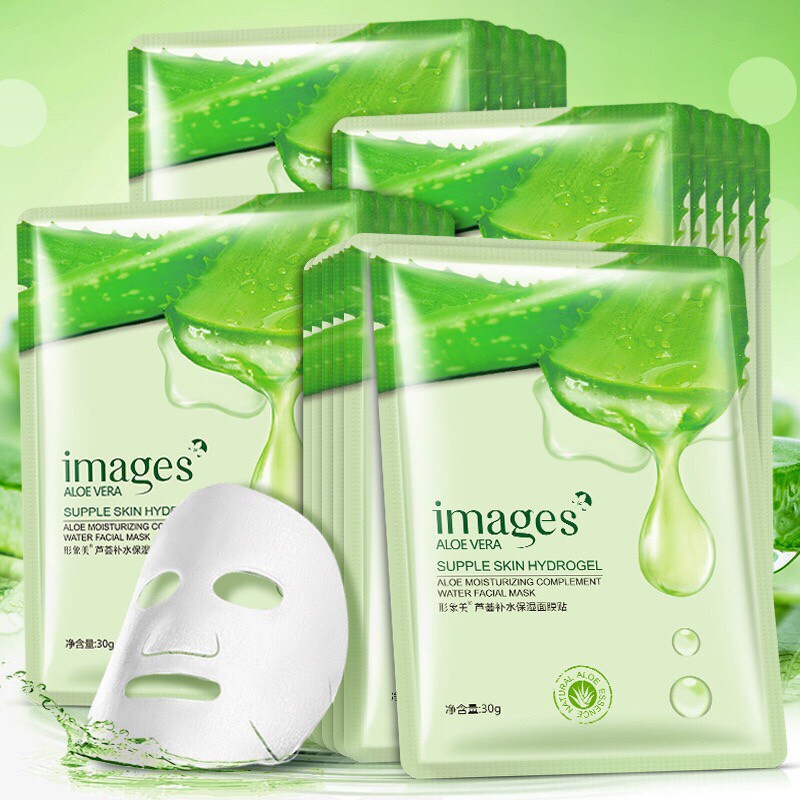 [BISA COD] IMAGES MASK SUPPLE SKIN HYDROGEL IMAGES ALOE VERA IMAGES SHEET MASK MASKER WAJAH LIDAH BUAYA