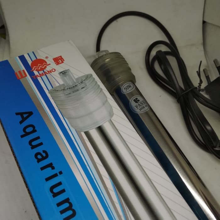 Heater Aquarium Yamano Stainless 50W Hiter Penghangat Pemanas Akuarium