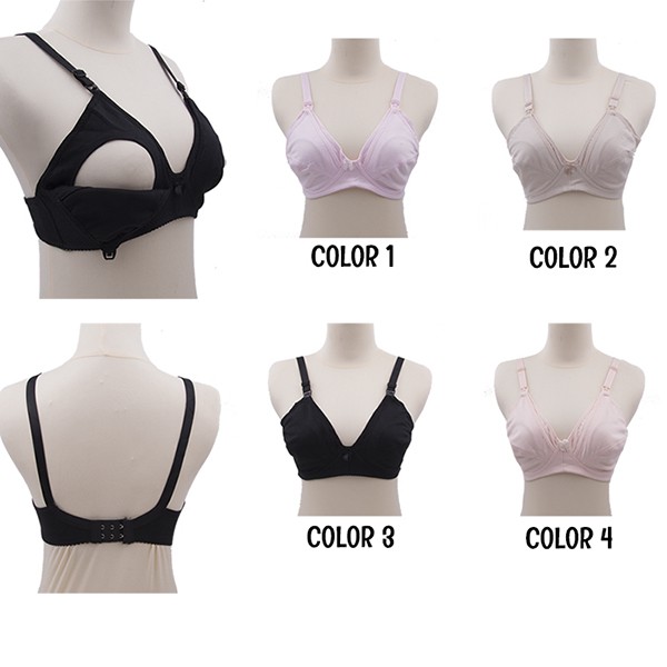 SOREX BH Bra Menyusui / Nursing Bra 8119 Tanpa Kawat Tanpa Busa Wanita Ibu Hamil Menyusui 2 Pengait Breastfeeding Bra Ibu Hamil Menyusui Sorex Premium SNI