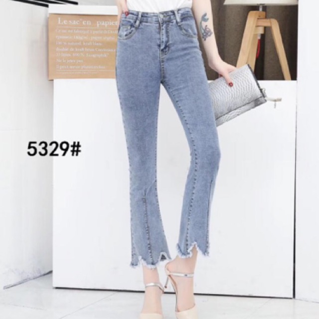  celana  jeans cutbray  ripped import bangkok korea style  