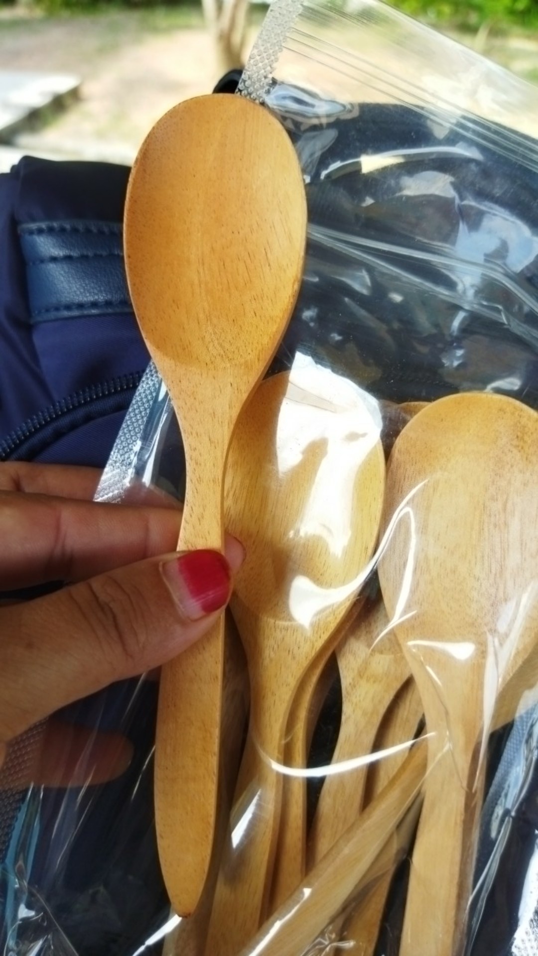 Sendok Madu Sendok Kayu Mahoni Asli Tanpa Cat
