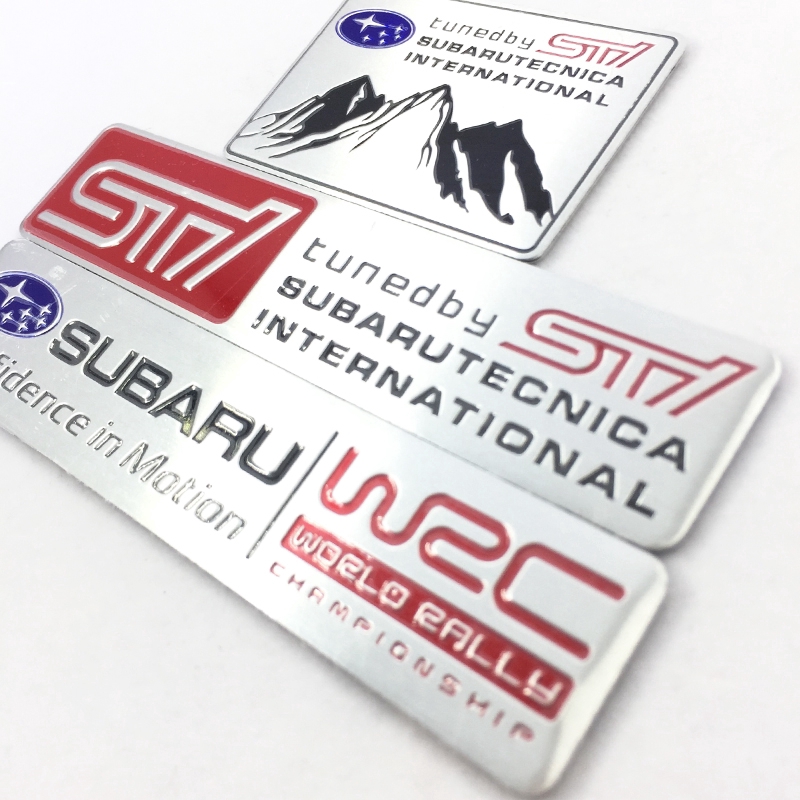 1pc Stiker Emblem Logo STI SUBARU WRC Bahan Aluminum Untuk Bagasi Belakang Mobil