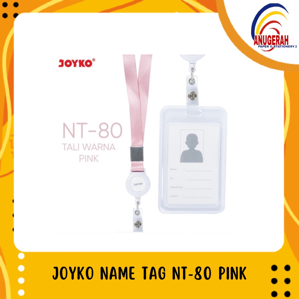

Name Tag / Tanda Pengenal / Lanyard JOYKO NT-80 (PCS)