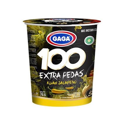 

TREND TERKINI GAGA 100 Cup Extra Pedas Kuah Jalapeno 75g 3 PCS (GG104) 2577 KJ89