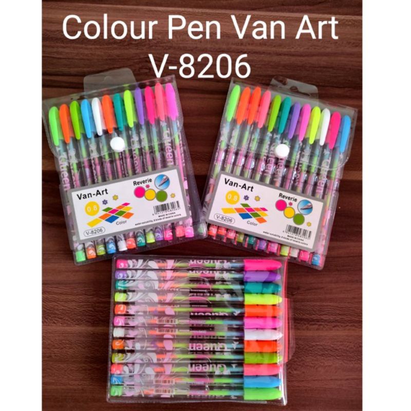 Pulpen Colour Rainbow Pen, Bolpen Warna Pelangi Ballpoint Rainbow