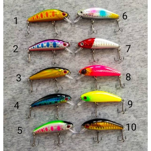 Lure Minnow mino 5cm 6.5g Sinking - Umpan Pancing Casting UL