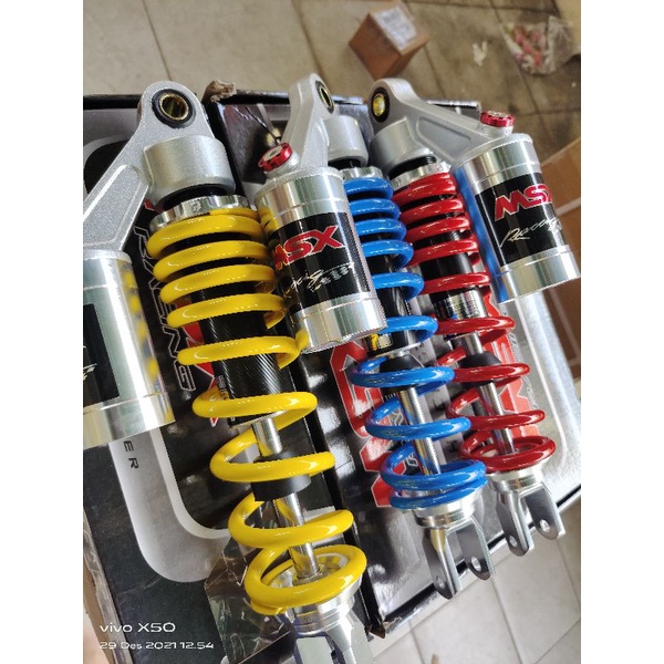 shockbreaker tabung belakang chrome matic 310 330mm Mio beat Scoopy xride Vario 125 Xeon soulgt dll