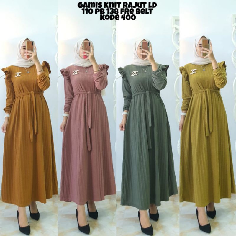 gamis knit rajut