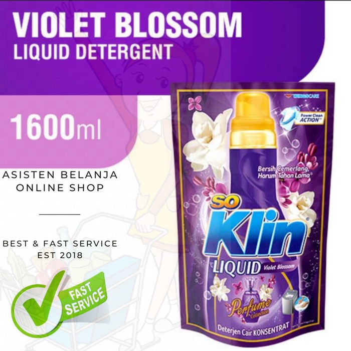 So Klin Liquid Violet (Ungu) 1600ml SoKlin Cair Deterjen/detergen