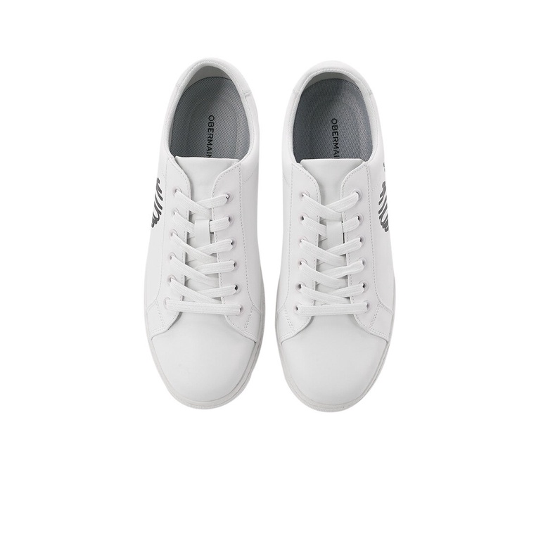 SEPATU SNEAKER OBERMAIN PRIA ORIGINAL CASUAL KETS BRANDED PUTIH OM12