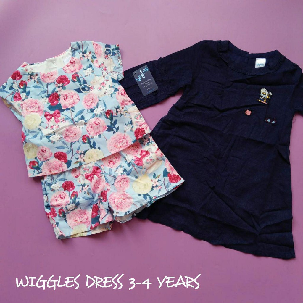 WIGGLES DRESS wiggle dress / dress anak wiggle / stelan baju anak / wiggle dress motif / jumpsuit an