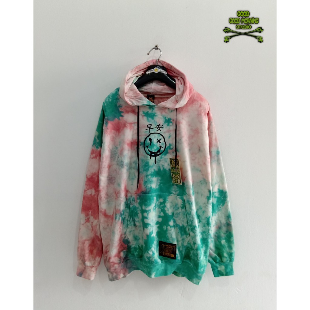 Jaket Sweater Hoodie Gradasi Pria Original Good Morning / Sweater Hoodie Jumper Abstrak Premium /GM3