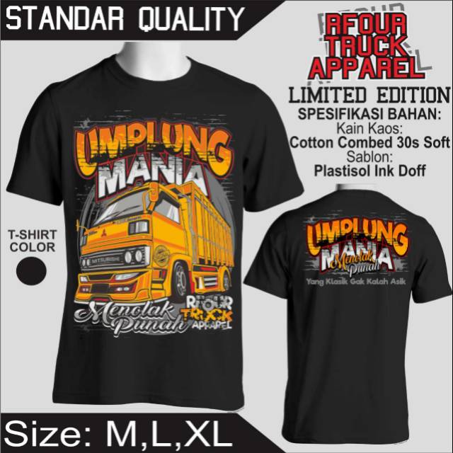 KAOS TRUCK MANIA // BAJU PRIA KAOS // KAOS TRUCK ANTI GOSIP // KAOS TRUK MANIA