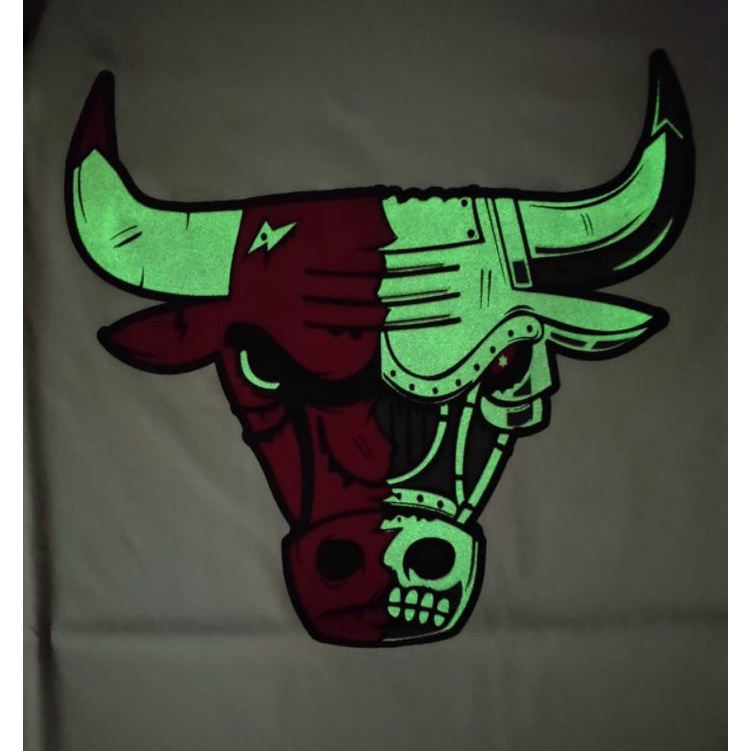 KAOS T-SHIRT CHICAGO BULLS GLOW IN THE DARK FULLTAG &amp; LEBEL