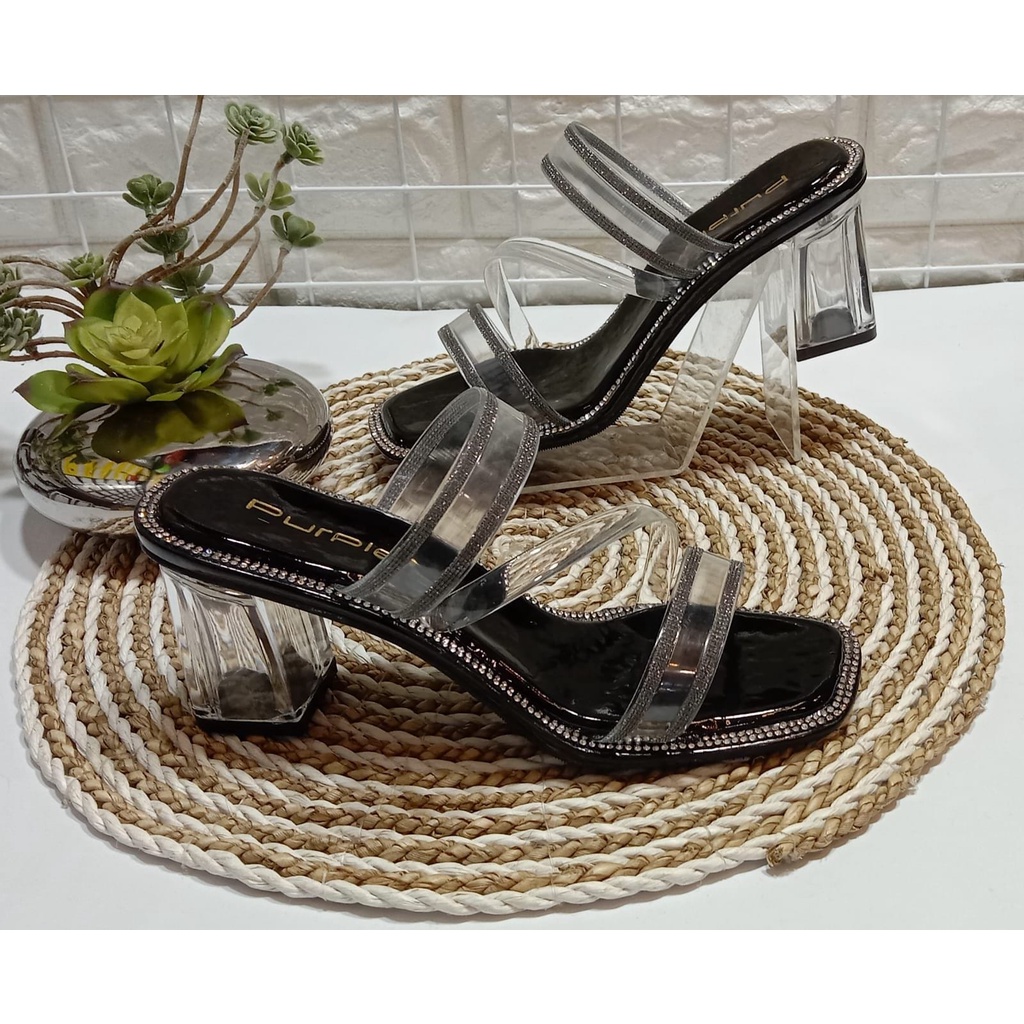 Sandal Purple Y005 - Sepatu Wanita Heels - Heels Shoes Purple