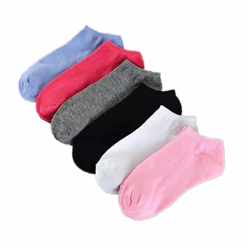 Bentuk Polos Kaos Kaki Semata Kaki Wanita Pria Bahan Spandek &amp; Polyester Nyaman Dipakai Murah