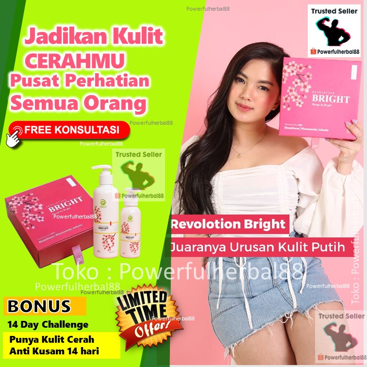 PH88 REVOLOTION BRIGHT HANDBODY HB HAND BODY LOTION WHITENING SPF PEMUTIH BADAN KETIAK LEHER