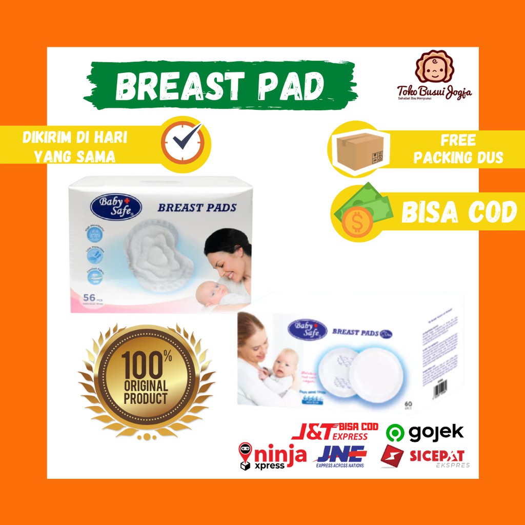 Breast Pad Disposable Baby Safe / Penyerap Asi Isi 56 Slim BPS60 BP056 BP56 / Nursing Pad Washable