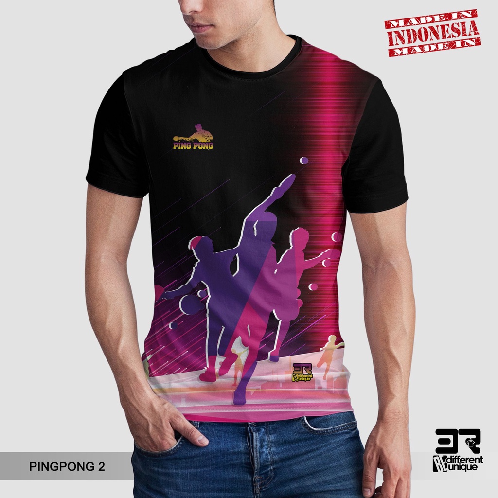 [ COD ] KAOS PRINTING GAMBAR TENIS MEJA PINGPONG 2 - BAJU DISTRO ORIGINAL MOTIF OLAHRAGA OLAH RAGA S