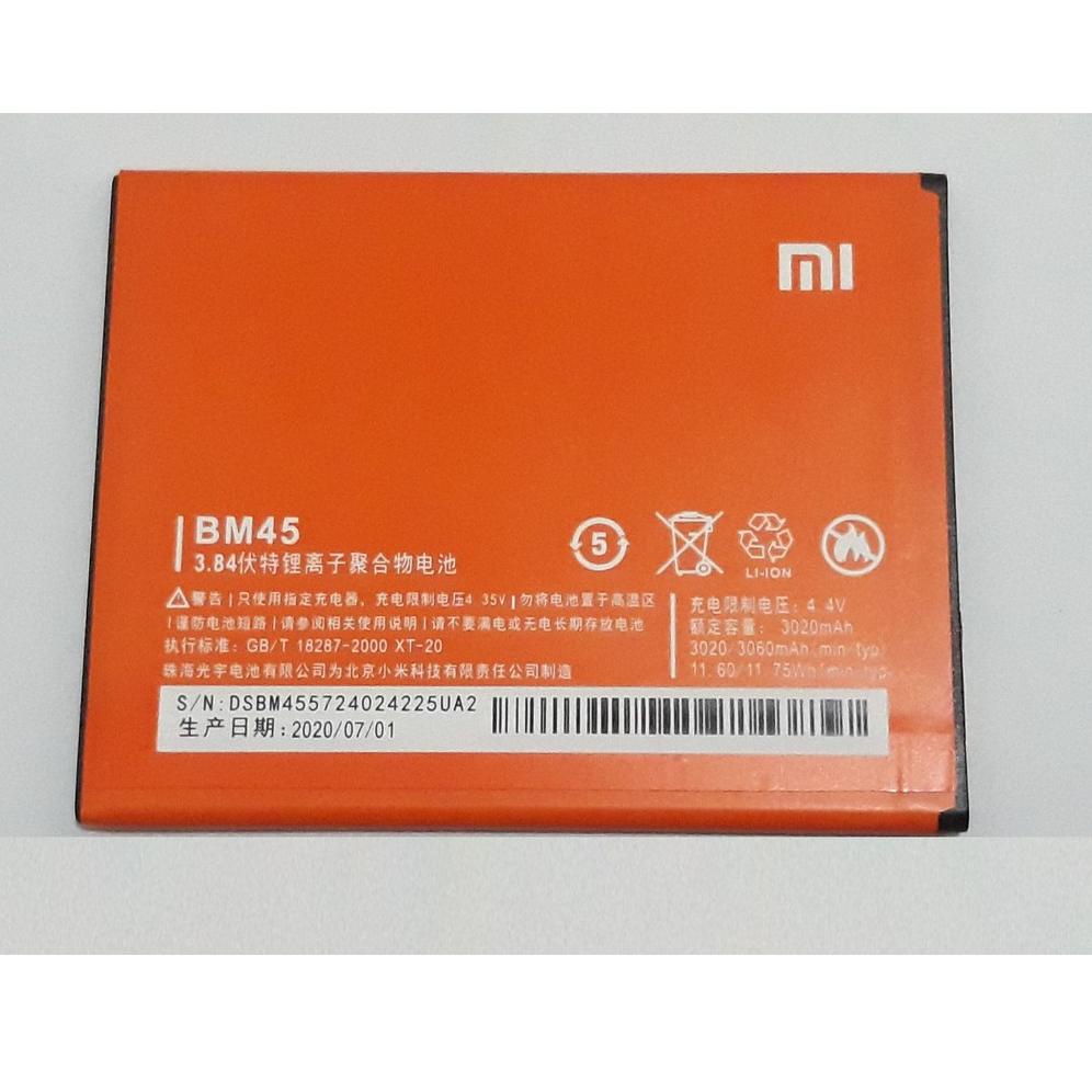 [KODE SGI] Baterai Xiaomi Redmi Note 2 Original Bm45 Battery Batre Xiomi Red mi Note2 Siomi Redmi No