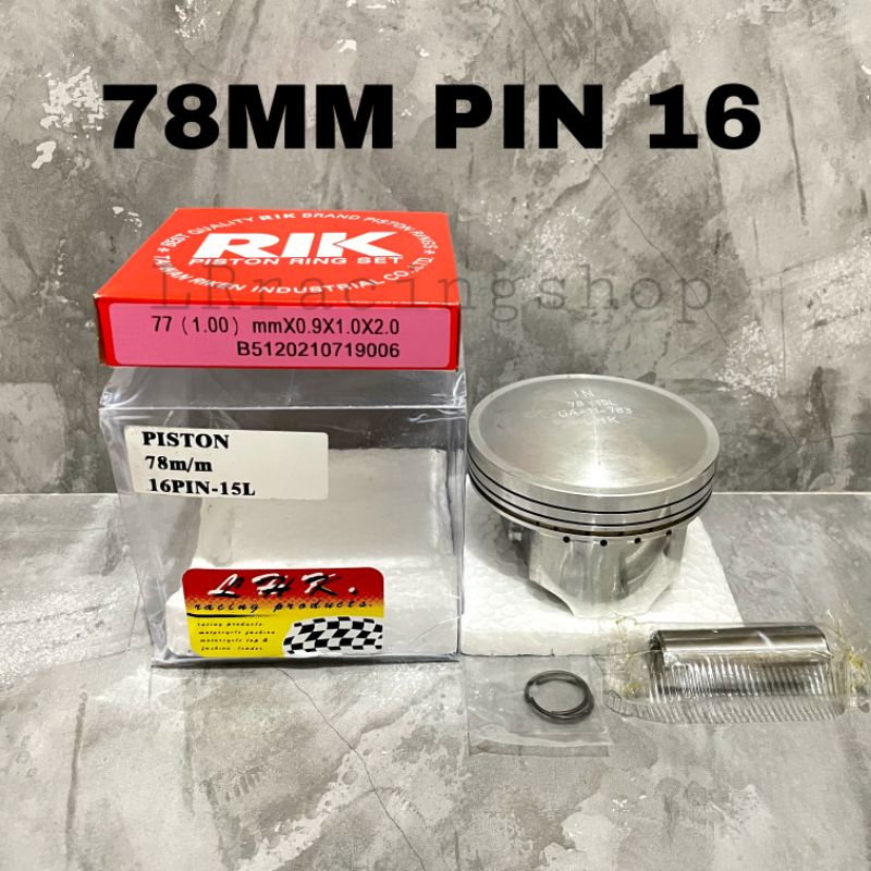 Piston LHK 78 mm 78mm pen pin 16 set ring piston seher LHK thailand