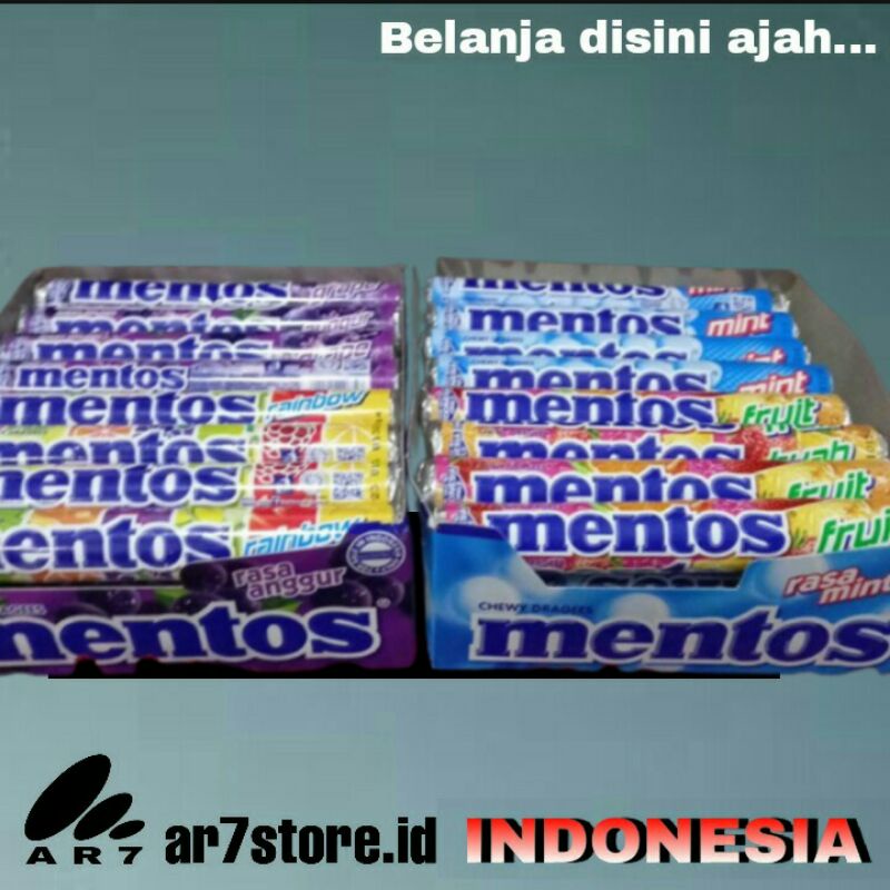 

MENTOS permen roll 1 pack isi 14 stick x 29 gram