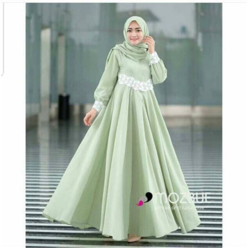 PALOMA Dress - Bisa COD Baju Gamis Dress Busui Brukat Brokat Mutiara Remaja Wanita Perempuan Ibu Mus