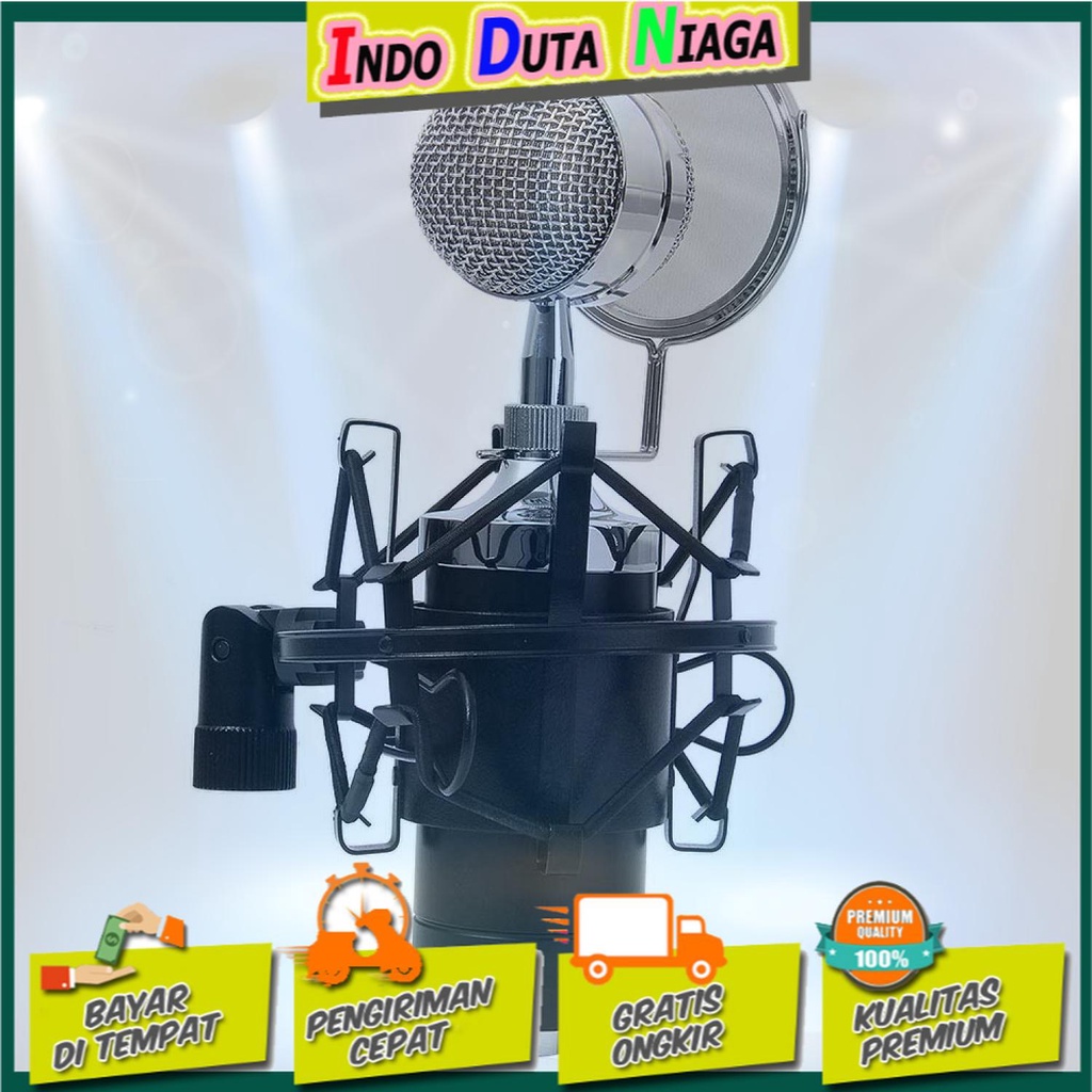 IDN TECH - TaffSTUDIO Mikrofon Kondenser dengan Shock Proof Mount - BM-8000