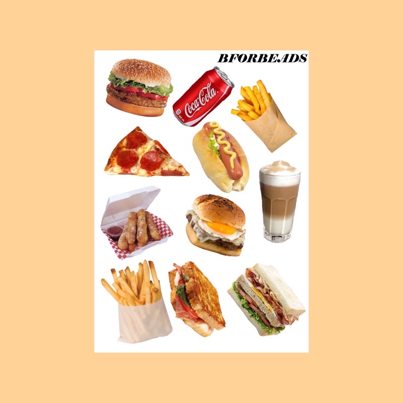 

[BFORBEADS] fast food deco sticker | deco sticker | polco | sticker | bullet journal